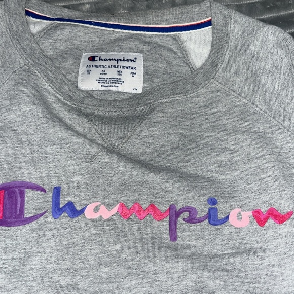 Champion Women's Powerblend Crewneck Fleece Sweatshirt, Relaxed Fit - Picture 5 of 6